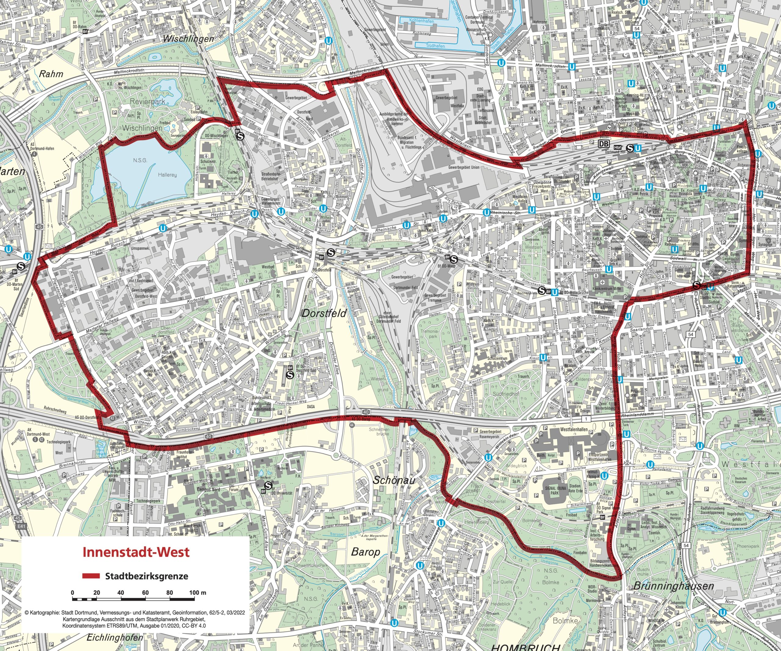 Karte Innenstadt-West Karte Innenstadt-West